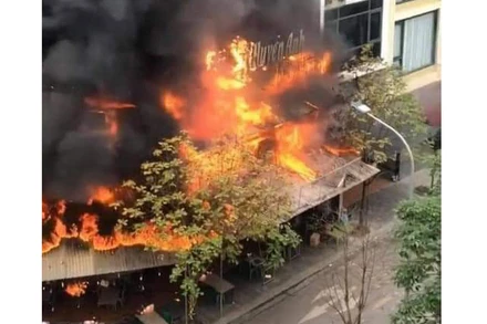 Hiện trường vụ cháy.