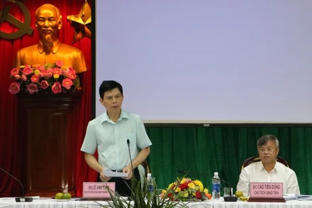 Thứ trưởng GT-VT Lê Anh Tuấn phát biểu kết luận buổi làm việc.