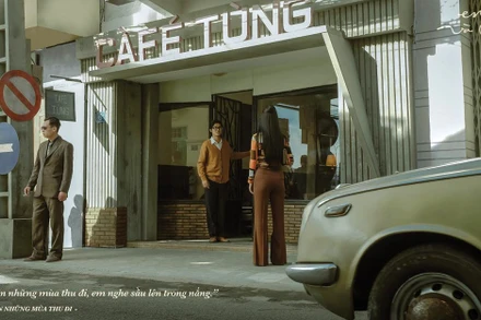 Bối cảnh quán cà phê Tùng. Ảnh: Đoàn làm phim.