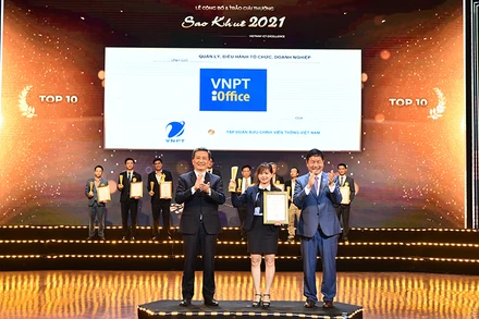 Giải pháp phần mềm VNPT iOffice của VNPT đã được vinh danh trong Top 10 Sao Khuê 2021.