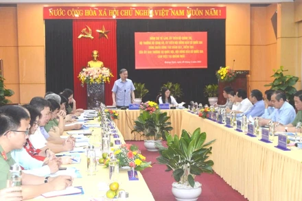 Bộ trưởng Công an Tô Lâm phát biểu tại buổi làm việc.