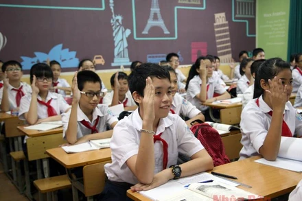 Học sinh THCS (Ảnh minh hoạ: DUY LINH)