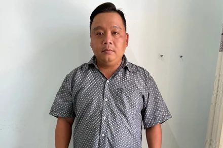 Đối tượng Lý Quang Thái giả mạo cán bộ Bộ Công an. (Ảnh: Công an TP Long Xuyên cung cấp)