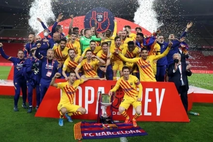Barca có thêm chiếc cúp nhà vua Tây Ban Nha thứ 31 trong bộ sưu tập danh hiệu đồ sộ của mình. (Ảnh: FC Barcelona)