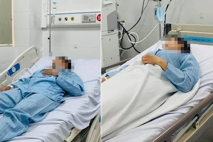 Hai vợ chồng bệnh nhân vẫn đang điều trị sức khỏe. 