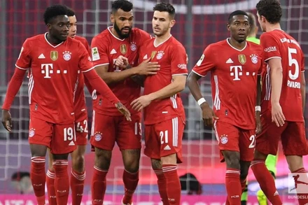 Bayern chỉ còn cách ngôi vô địch Bundesliga đúng một trận thắng nữa. (Ảnh: Bundesliga)