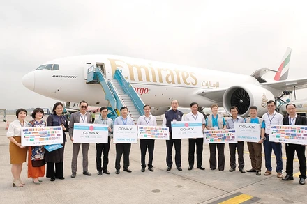 Việt Nam tiếp nhận vaccine từ COVAX Facillity. (Ảnh: ĐỨC MINH)