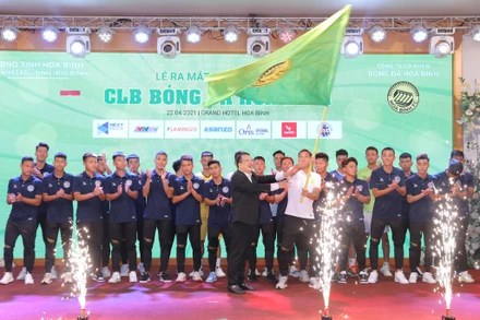 CLB Hòa Bình có trận thi đấu chính thức đầu tiên vào ngày 4-5. (Ảnh: VFF)