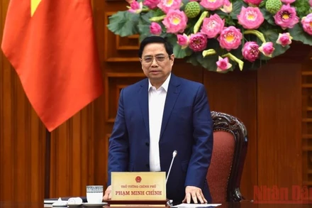 Thủ tướng Phạm Minh Chính phát biểu tại buổi làm việc.