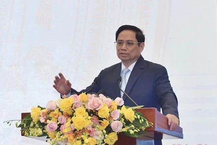 Thủ tướng Phạm Minh Chính phát biểu tại hội nghị. 