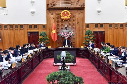 Thủ tướng Phạm Minh Chính chủ trì hội nghị. (Ảnh: Trần Hải)