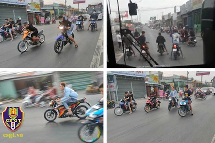 Tình trạng đua xe trái phép tại một số địa phương vẫn phức tạp. (Ảnh: Cục Cảnh sát giao thông)
