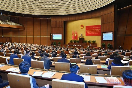 Hội nghị cán bộ toàn quốc quán triệt, triển khai thực hiện Kết luận và Quy định của Ban Chấp hành Trung ương về xây dựng, chỉnh đốn Đảng. (Ảnh: THỦY NGUYÊN)