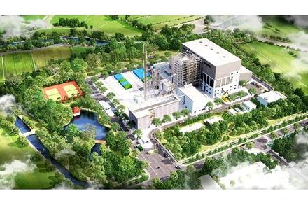 Phối cảnh Nhà máy xử lý chất thải rắn công nghệ cao phát năng lượng tại Bắc Ninh.