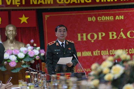 Lãnh đạo Bộ Công an thông tin một số vấn đề các cơ quan báo chí quan tâm.