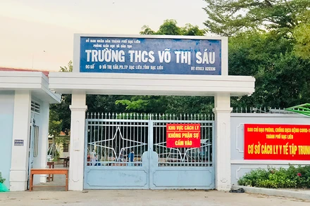Hầu hết các trường học tại Bạc Liêu hiện nay đều được trưng dụng làm điểm thu dung, điều trị Covid-19. (Ảnh Trọng Duy).