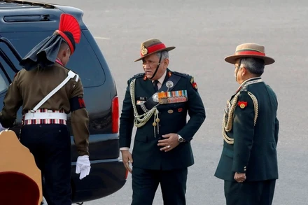 Ông Bipin Rawat tới dự một lễ kỷ niệm tại New Delhi, ngày 29/1/2019. (Ảnh: Reuters)