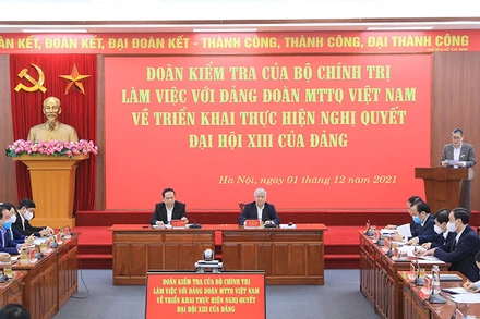 Quang cảnh buổi làm việc, ngày 1/12. (Ảnh: Quang Vinh)