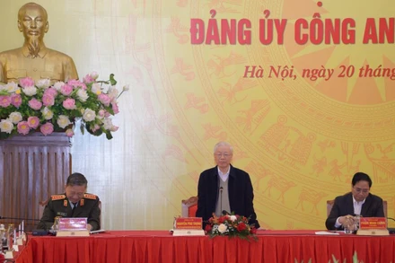 Tổng Bí thư Nguyễn Phú Trọng phát biểu ý kiến chỉ đạo tại Hội nghị Đảng ủy Công an Trung ương, ngày 20/12.