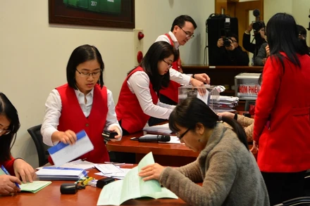  Một phiên đấu giá tại HNX. (Ảnh minh họa)