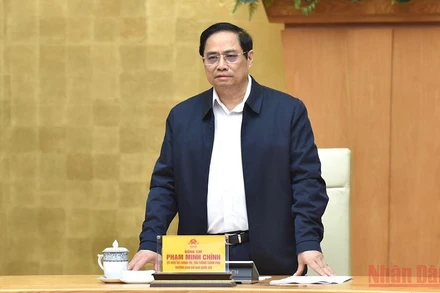 Thủ tướng Phạm Minh Chính chủ trì cuộc họp trực tuyến của Ban Chỉ đạo với 63 tỉnh, thành phố.