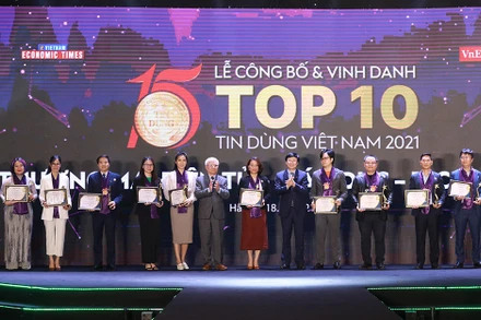 Các sản phẩm trong các nhóm ngành hàng được vinh danh. (Ảnh: Ban Tổ chức cung cấp)