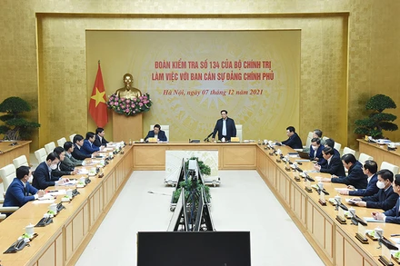 Toàn cảnh buổi làm việc.