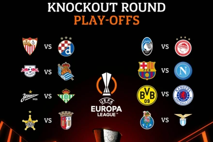 Kết quả bốc thăm play-off Europa League. (Ảnh: UEFA)