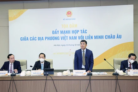 Tọa đàm về thúc đẩy hợp tác giữa Việt Nam và Liên minh châu Âu (EU). Ảnh Bộ Ngoại giao