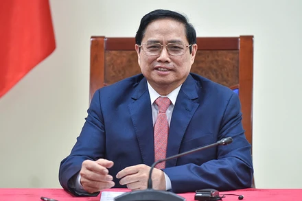 Thủ tướng Phạm Minh Chính nhấn mạnh Thủ tướng Mark Rutte là người bạn thân thiết của Việt Nam, đóng góp tích cực trong việc xây dựng nền móng và thúc đẩy quan hệ Việt Nam-Hà Lan phát triển. (Ảnh: VGP)