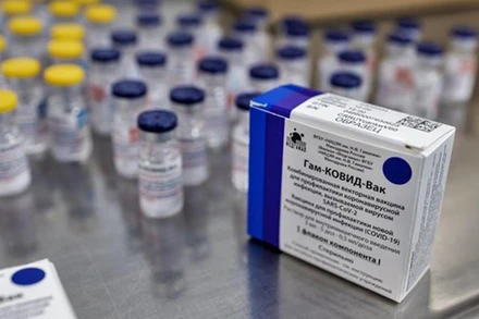 Vaccine Sputnik V phòng Covid-19 của Nga. (Ảnh: TTXVN)