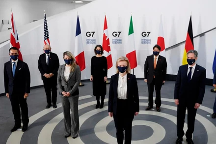 Các đại biểu tham dự Hội nghị Bộ trưởng Ngoại giao G7 tại Anh. (Ảnh: therecord.com)