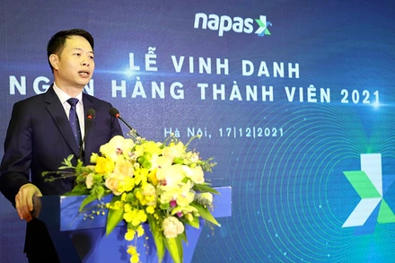 Chủ tịch Napas Nguyễn Quang Hưng phát biểu tại sự kiện.