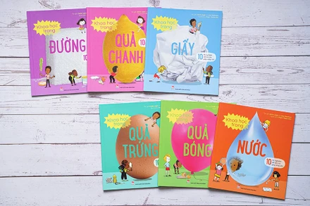 Bộ sách "10 thí nghiệm dễ làm và gây sửng sốt”. (Ảnh: NXB Kim Đồng cung cấp).
