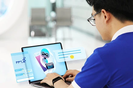 Nền tảng AI Conversation (chatbot) của FPT.AI đã được tích hợp vào quy trình chăm sóc khách hàng của nhiều ngân hàng lớn tại Việt Nam. Ảnh: FPT.AI. 