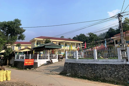 Khu cách ly các ca F1 tại ổ dịch xã Bản Lầu (Mường Khương, Lào Cai). (Ảnh: Phương Thảo)