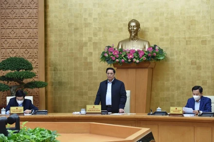 Thủ tướng Phạm Minh Chính phát biểu tại phiên họp.