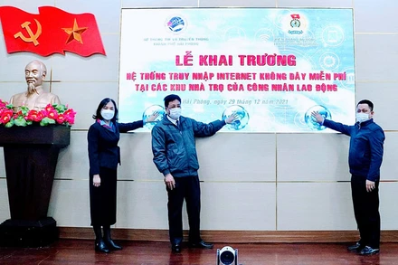 Hệ thống truy nhập internet không dây miễn phí đã được triển khai tại 79 khu nhà trọ của công nhân, lao động trên địa bàn Hải Phòng. 