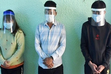 Đối tượng Hiệp, Nhượng và Diên (từ trái qua).