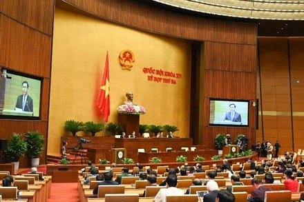 Kỳ họp thứ ba, Quốc hội Khóa XV bế mạc chiều 16/6. (Ảnh: LINH NGUYÊN)