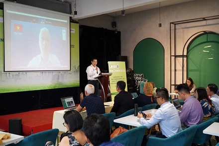 Khóa đào tạo thu hút sự tham gia của đại diện hơn 100 doanh nghiệp từ nhiều ngành nghề khác nhau. (Ảnh: UNDP Việt Nam)