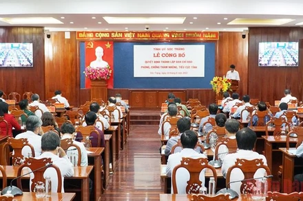 Công bố quyết định thành lập Ban Chỉ đạo phòng, chống tham nhũng tỉnh Sóc Trăng.