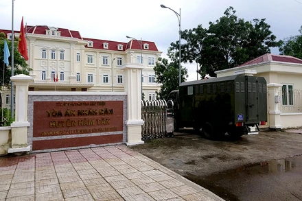 Tòa án nhân dân huyện Hàm Tân (Bình Thuận), nơi xét xử bị cáo Lê Chí Thành.