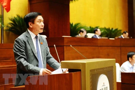 Tổng Thư ký, Chủ nhiệm Văn phòng Quốc hội Bùi Văn Cường phát biểu. (Ảnh: Minh Đức/TTXVN)