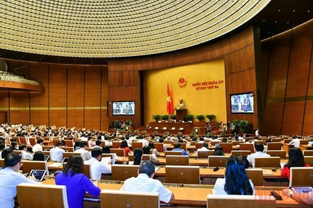 Toàn cảnh phiên họp của Quốc hội, ngày 15/6. (Ảnh: NGUYÊN LINH)