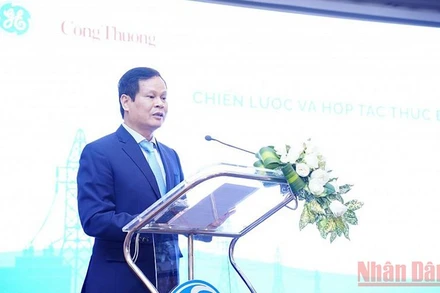 Cục trưởng Cục Điện lực và Năng lượng tái tạo (Bộ Công thương) Hoàng Tiến Dũng phát biểu tại tọa đàm.