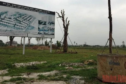 Dự án chậm triển khai tại huyện Mê Linh. (Ảnh: Ngọc Thanh)