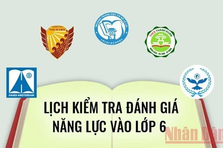 Lịch kiểm tra đánh giá năng lực vào lớp 6 trường công lập
