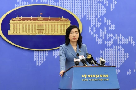 Người phát ngôn Bộ Ngoại giao Lê Thị Thu Hằng. (Ảnh: VOV)