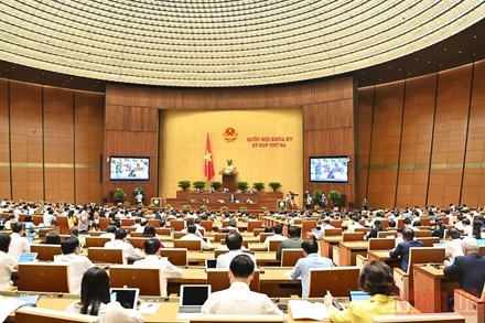 Quang cảnh phiên họp Quốc hội ngày 8/6. (Ảnh: ĐĂNG KHOA)